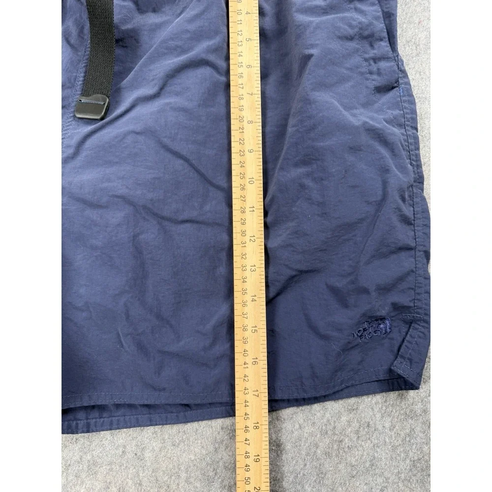 Vintage THE NORTH FACE Shorts Mens Large Blue Belted‎ Outdoor Hiking Lined XXL